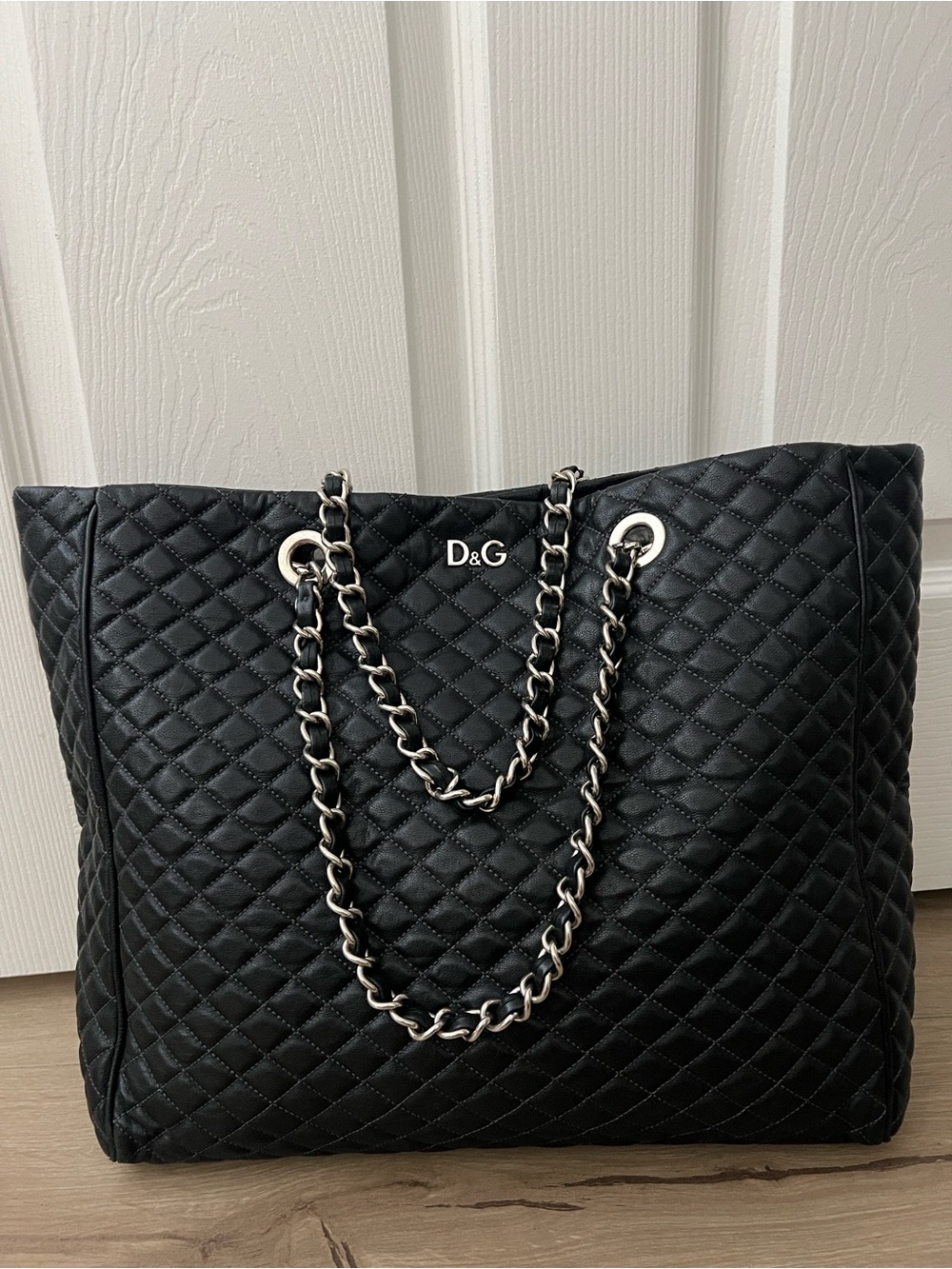 Dolce&Gabbana Black Quilted Tote Leather Bag